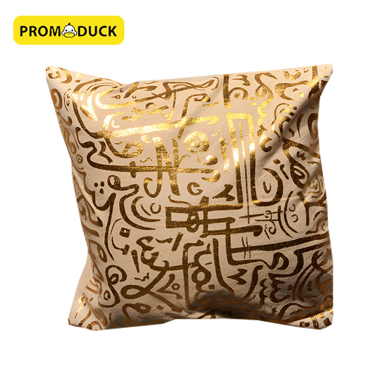 Pillow Islamic Ramadan Mubarak- 2Pcs Golden Arabic Letters