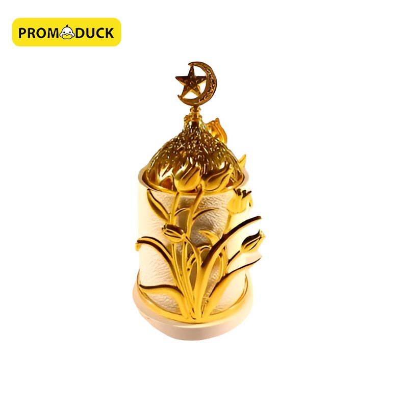 Bokhor Burner | Censer | white Barrel with Gold stand and cover