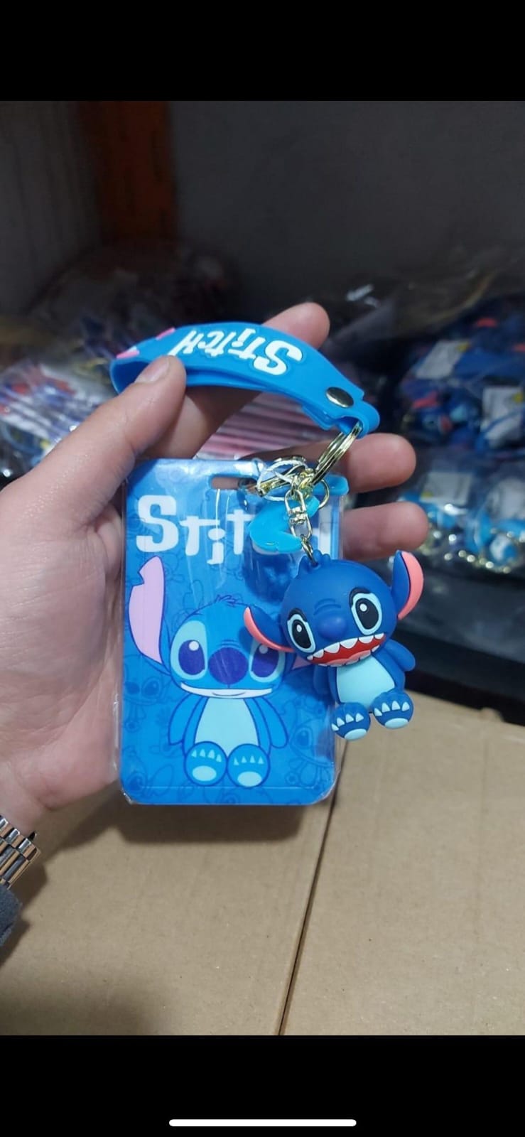 "Stitch" Cartoon ID Holder