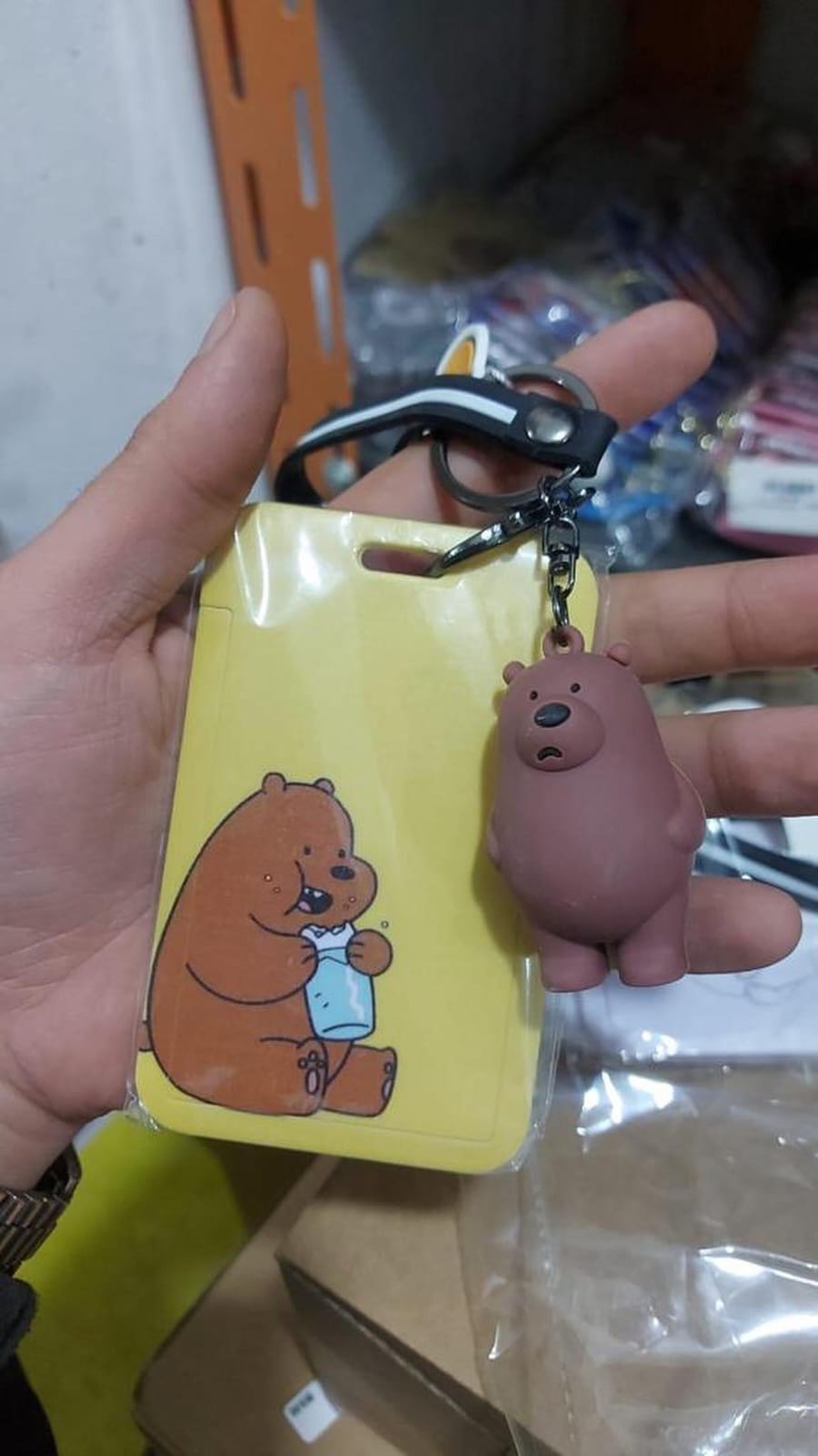 "Yellow Bear" Cartoon ID Holder