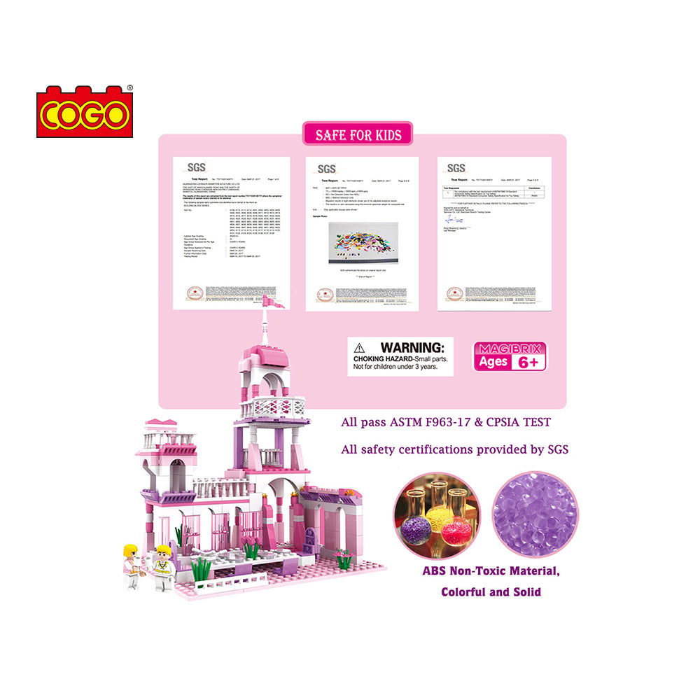 CoGo Girls Princess Castle Royal Feast Kids Toys Bricks Construction