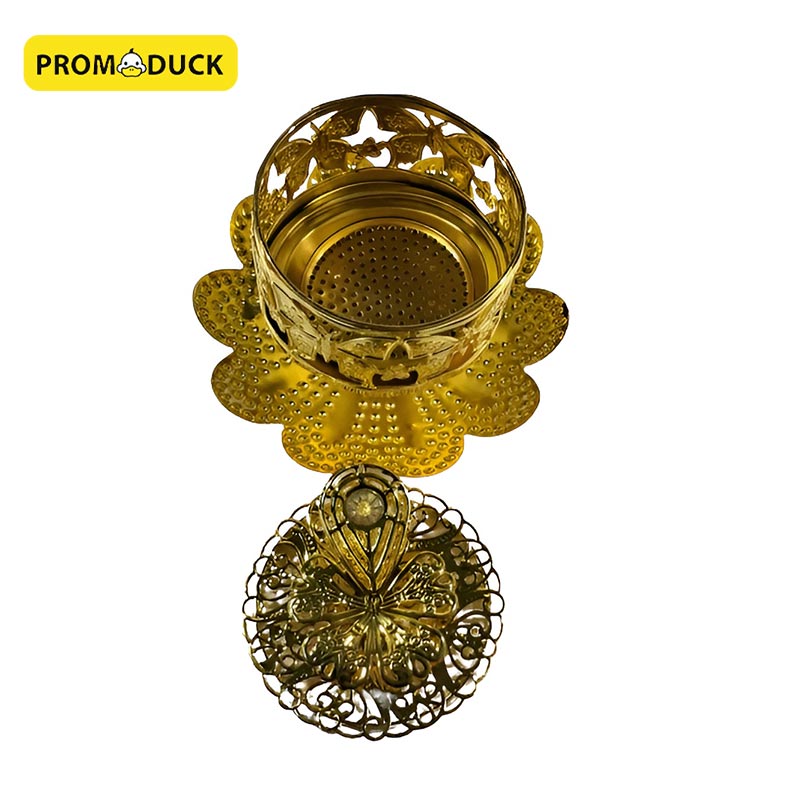 Gold Metal  Bokhor Burner | Censer | 🌙✨ with coal catcher