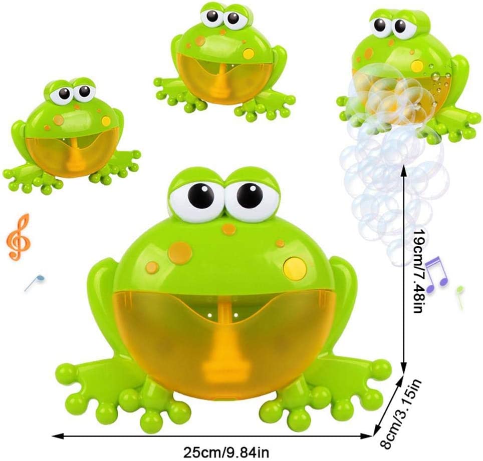Baby Bath Bubble Toy BubblE Frog Blower Machine Maker
