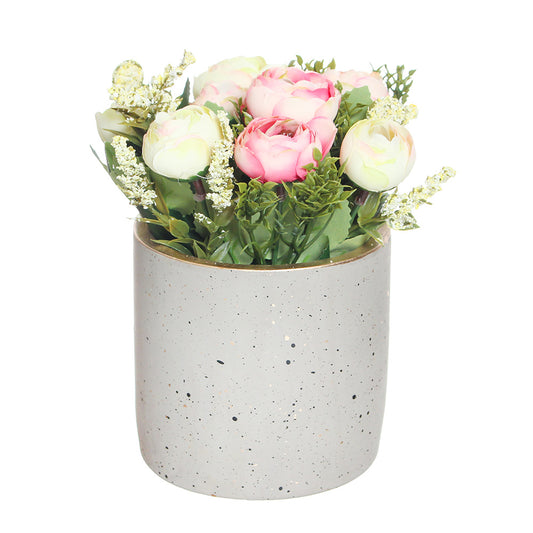 Grey Flowers pot